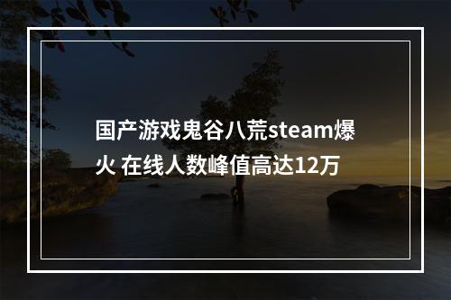 国产游戏鬼谷八荒steam爆火 在线人数峰值高达12万