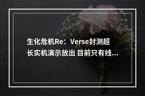 生化危机Re：Verse封测超长实机演示放出 目前只有线上专用模式