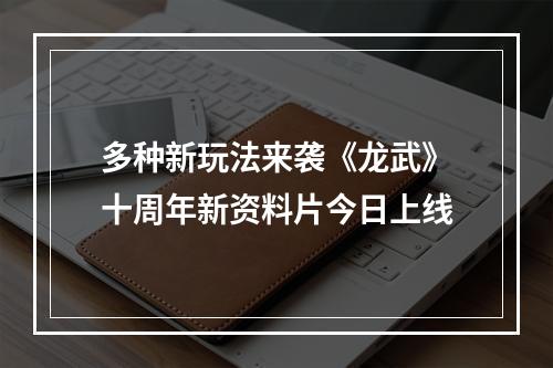 多种新玩法来袭《龙武》十周年新资料片今日上线