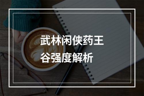 武林闲侠药王谷强度解析