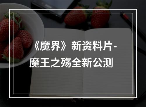 《魔界》新资料片-魔王之殇全新公测