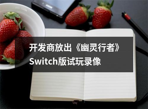 开发商放出《幽灵行者》Switch版试玩录像