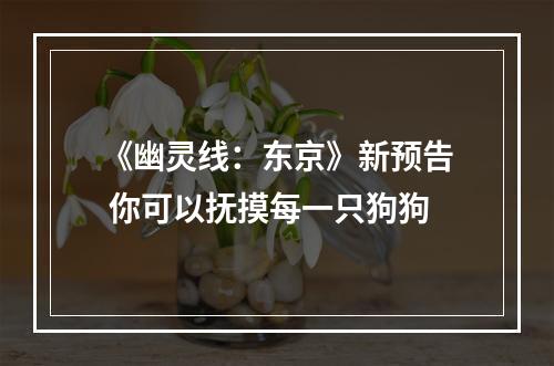 《幽灵线：东京》新预告 你可以抚摸每一只狗狗