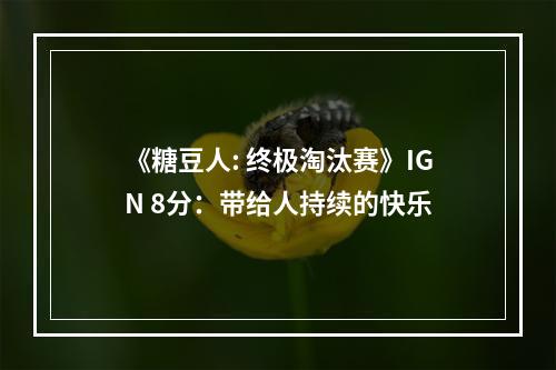 《糖豆人: 终极淘汰赛》IGN 8分：带给人持续的快乐