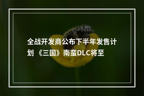 全战开发商公布下半年发售计划 《三国》南蛮DLC将至