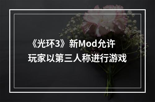 《光环3》新Mod允许玩家以第三人称进行游戏