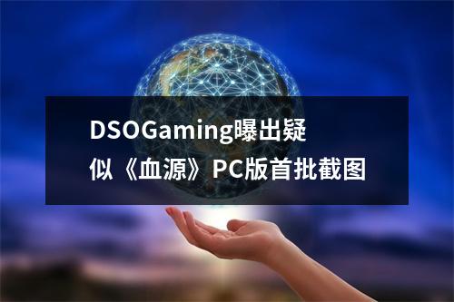 DSOGaming曝出疑似《血源》PC版首批截图