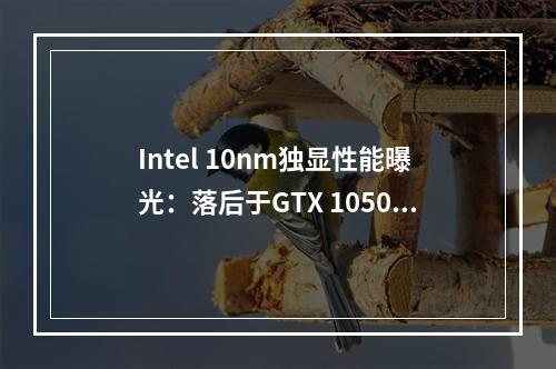 Intel 10nm独显性能曝光：落后于GTX 1050 Ti