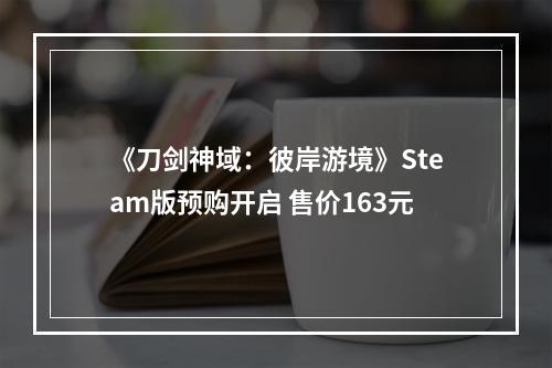 《刀剑神域：彼岸游境》Steam版预购开启 售价163元