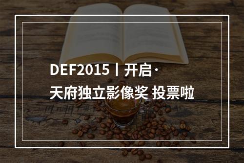 DEF2015丨开启·天府独立影像奖 投票啦