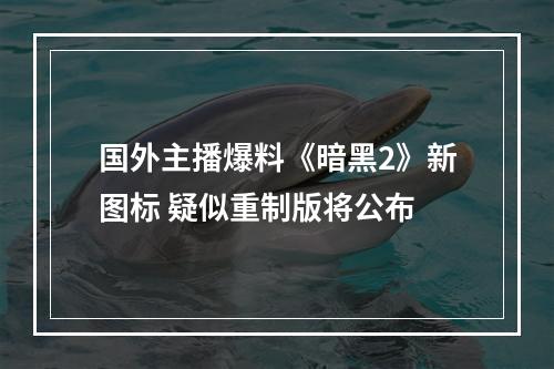 国外主播爆料《暗黑2》新图标 疑似重制版将公布