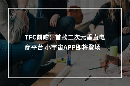 TFC前瞻：首款二次元垂直电商平台 小宇宙APP即将登场