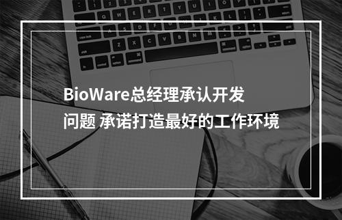 BioWare总经理承认开发问题 承诺打造最好的工作环境