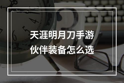 天涯明月刀手游伙伴装备怎么选