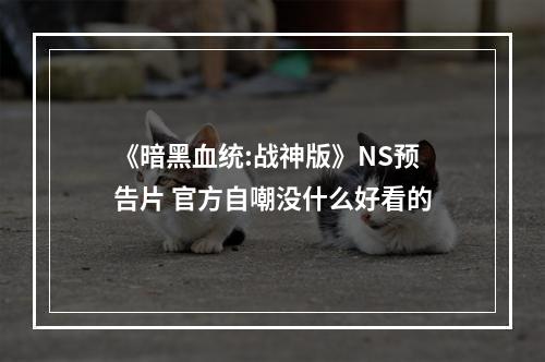 《暗黑血统:战神版》NS预告片 官方自嘲没什么好看的