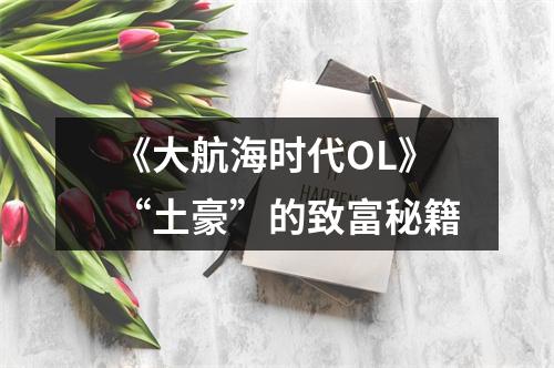 《大航海时代OL》“土豪”的致富秘籍