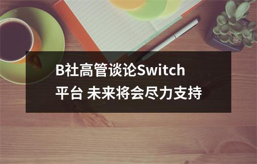 B社高管谈论Switch平台 未来将会尽力支持