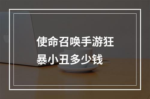 使命召唤手游狂暴小丑多少钱