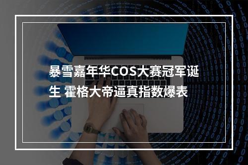 暴雪嘉年华COS大赛冠军诞生 霍格大帝逼真指数爆表