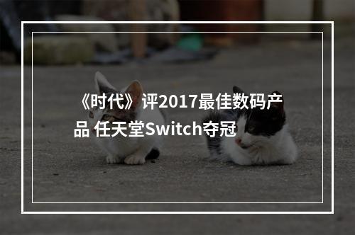 《时代》评2017最佳数码产品 任天堂Switch夺冠