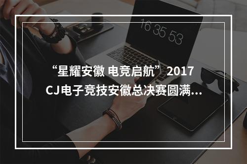 “星耀安徽 电竞启航”2017CJ电子竞技安徽总决赛圆满落幕