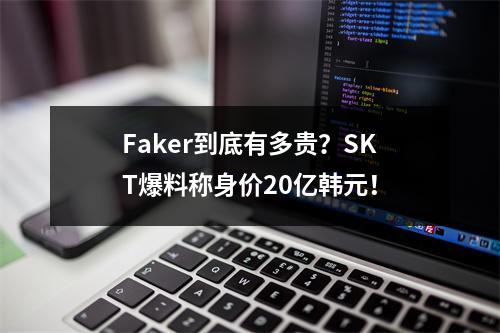 Faker到底有多贵？SKT爆料称身价20亿韩元！