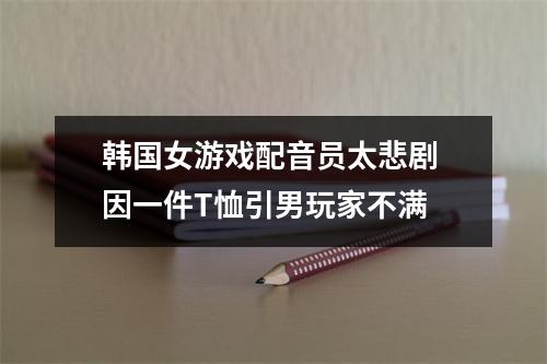 韩国女游戏配音员太悲剧 因一件T恤引男玩家不满