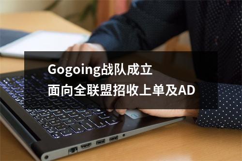 Gogoing战队成立 面向全联盟招收上单及AD