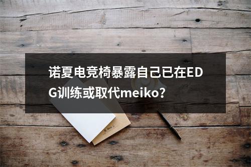 诺夏电竞椅暴露自己已在EDG训练或取代meiko？