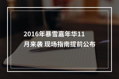 2016年暴雪嘉年华11月来袭 现场指南提前公布