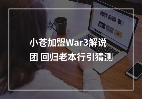 小苍加盟War3解说团 回归老本行引猜测