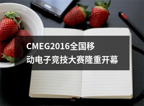 CMEG2016全国移动电子竞技大赛隆重开幕