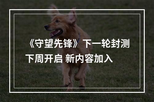 《守望先锋》下一轮封测下周开启 新内容加入