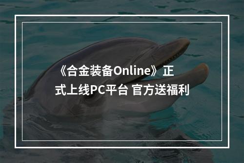 《合金装备Online》正式上线PC平台 官方送福利