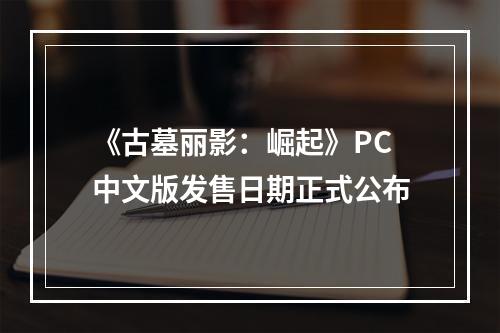 《古墓丽影：崛起》PC中文版发售日期正式公布