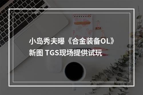 小岛秀夫曝《合金装备OL》新图 TGS现场提供试玩