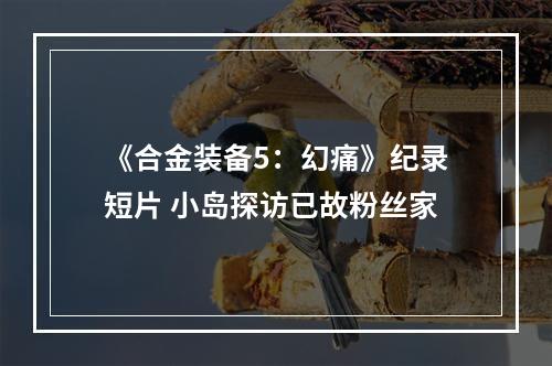 《合金装备5：幻痛》纪录短片 小岛探访已故粉丝家