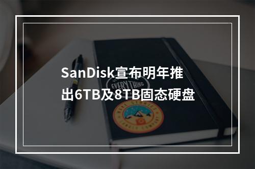 SanDisk宣布明年推出6TB及8TB固态硬盘