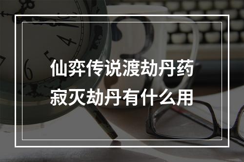 仙弈传说渡劫丹药寂灭劫丹有什么用