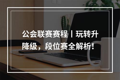 公会联赛赛程丨玩转升降级，段位赛全解析！