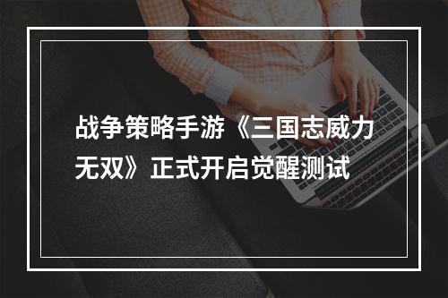 战争策略手游《三国志威力无双》正式开启觉醒测试