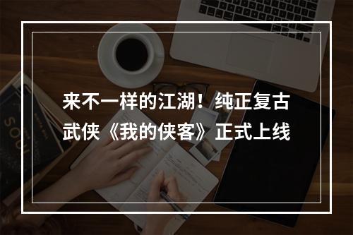 来不一样的江湖！纯正复古武侠《我的侠客》正式上线