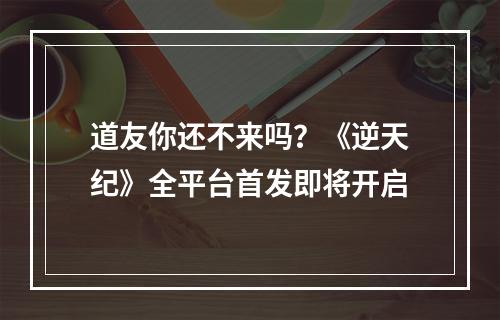 道友你还不来吗？《逆天纪》全平台首发即将开启