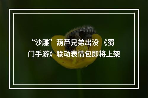 “沙雕”葫芦兄弟出没 《蜀门手游》联动表情包即将上架