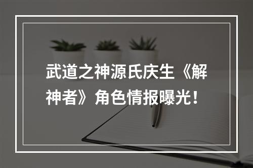 武道之神源氏庆生《解神者》角色情报曝光！