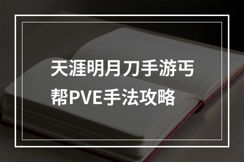 天涯明月刀手游丐帮PVE手法攻略