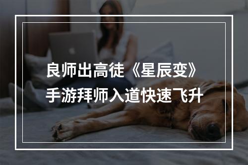 良师出高徒《星辰变》手游拜师入道快速飞升