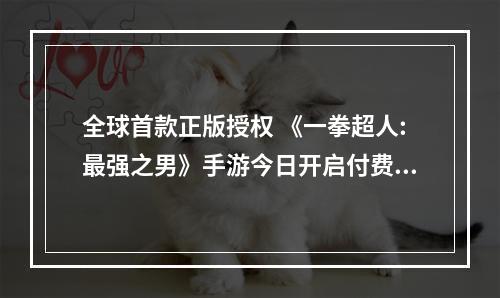 全球首款正版授权 《一拳超人:最强之男》手游今日开启付费测试