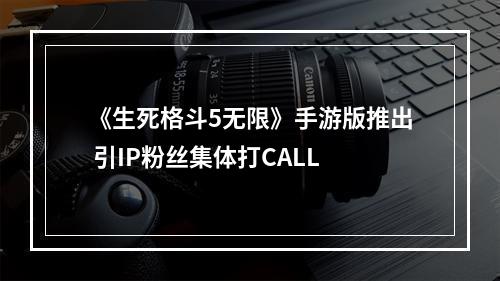 《生死格斗5无限》手游版推出 引IP粉丝集体打CALL