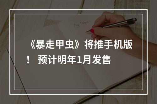 《暴走甲虫》将推手机版！ 预计明年1月发售